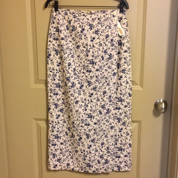 Talbots Floral Print Maxi Wrap Skirt - Picture 2 of 8